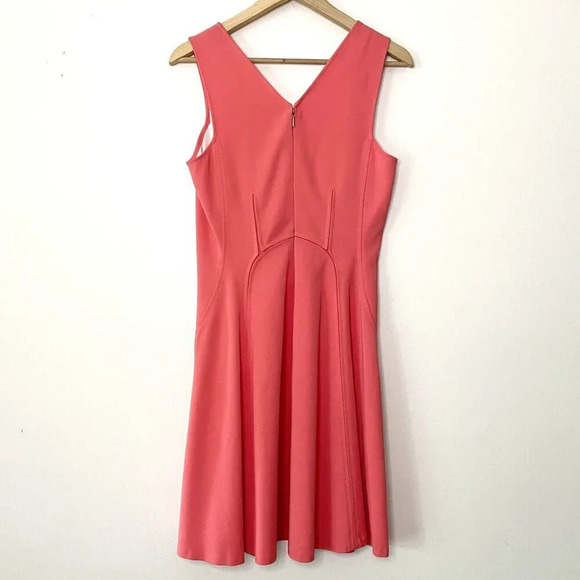 NWT Rebecca Taylor Melon Pop Fit & Flare Pink Sleeveless Party Dress Women's 2 - Picture 6 of 13